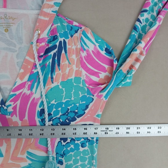 Lilly Pulitzer Riley Small Womens Cover Up Dress Hooded Pockets 17x31 - Picture 7 of 15